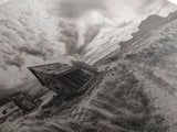 Abandoned cabin, western landscape, rustic wall art, panoramic art, extra wide art, southwest wall art, framed canvas print, farmhouse decor