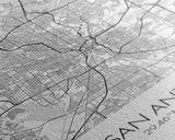 San Antonio Street Map, Texas Map, City Map Art, Minimalist Art, Wall Art, Canvas Print, Black And White Art, Travel Print, Family Gift