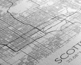 Scottsdale Street Map, Arizona Map, City Map Print, Minimalist Art, Wall Art, Canvas Print, Home Office Art, Gift For Her, Travel Wall Print