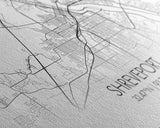 Shreveport City Map, Louisiana Art, Map Print, Modern Wall Art, Wall Art, Canvas Art, Dining Room Décor, Boho Wall Art, Congratulations Gift