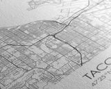 Tacoma Street Map, Washington Map, City Map Print, Modern Wall Art, Wall Art, Canvas Print, Wall Hanging, Housewarming Gift, Travel Art