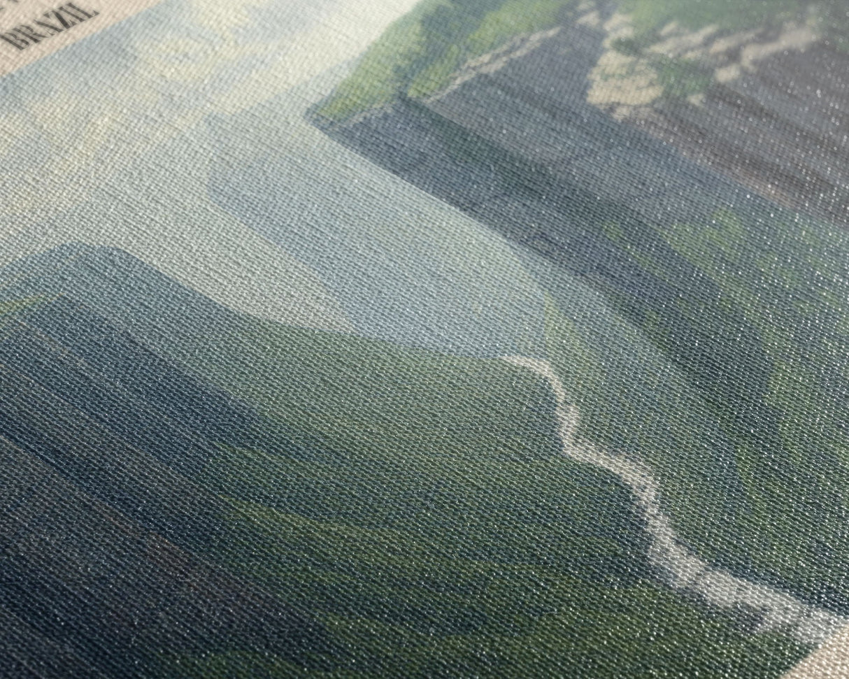 Chapada dos Veadeiros National Park COUNTRY | Framed Travel Poster Canvas Print | Trendy Wall Art | Watercolor Painting | Living Room Art | Unique Art