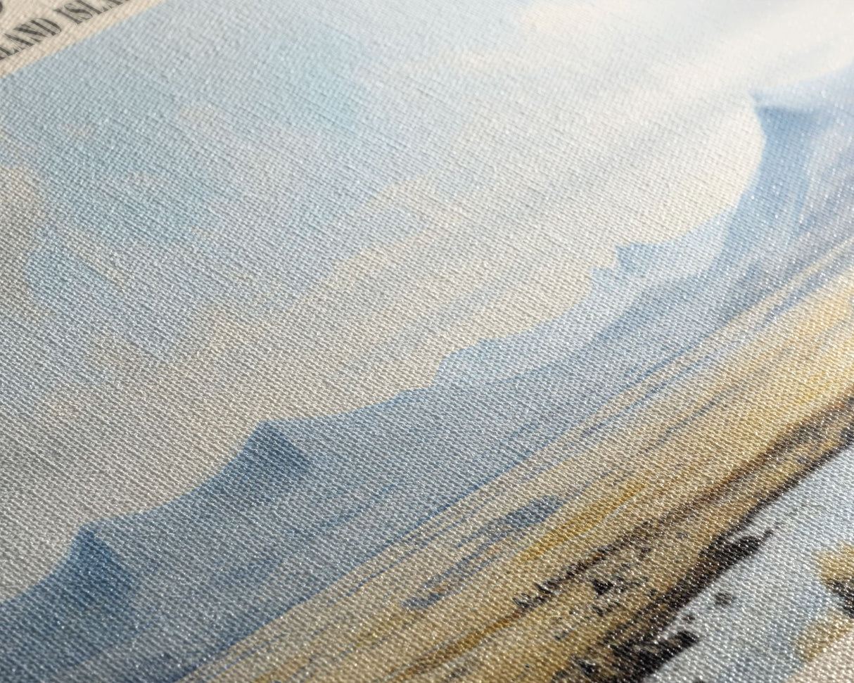 Falkland Islands Framed Canvas Print Travel Poster | Wall Art | Home Decor | Gift For Travel Lover | Wall Hanging | Original Art