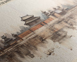 Gyeongbokgung Palace Travel Print Wall Art, Travel Poster Print, Retro Style COUNTRY Home Decor, Wall Hanging, Travel Gift Idea, Unique Metal Art