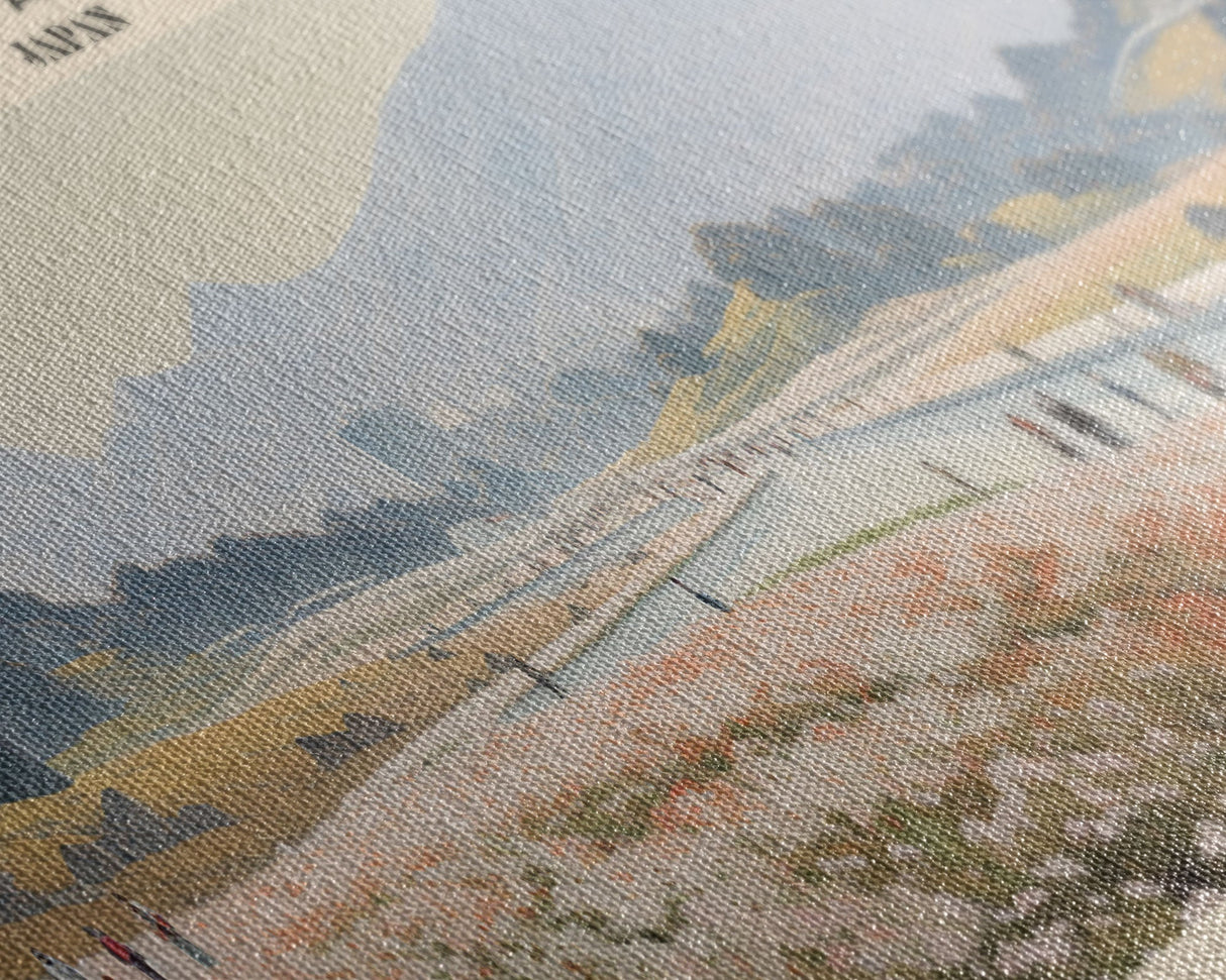 Hitachi Seaside Park COUNTRY | Framed Travel Poster Canvas Print | Trendy Wall Art | Watercolor Painting | Living Room Art | Unique Art