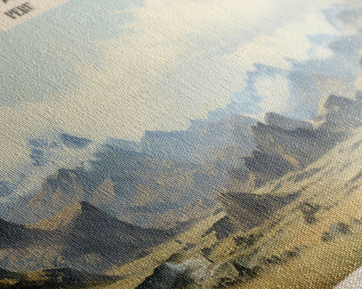 Huascarán National Park COUNTRY Travel Poster Print, Framed Canvas Print, COUNTRY Travel Art, Wood Framed Art, Wall Hanging, Home Decor