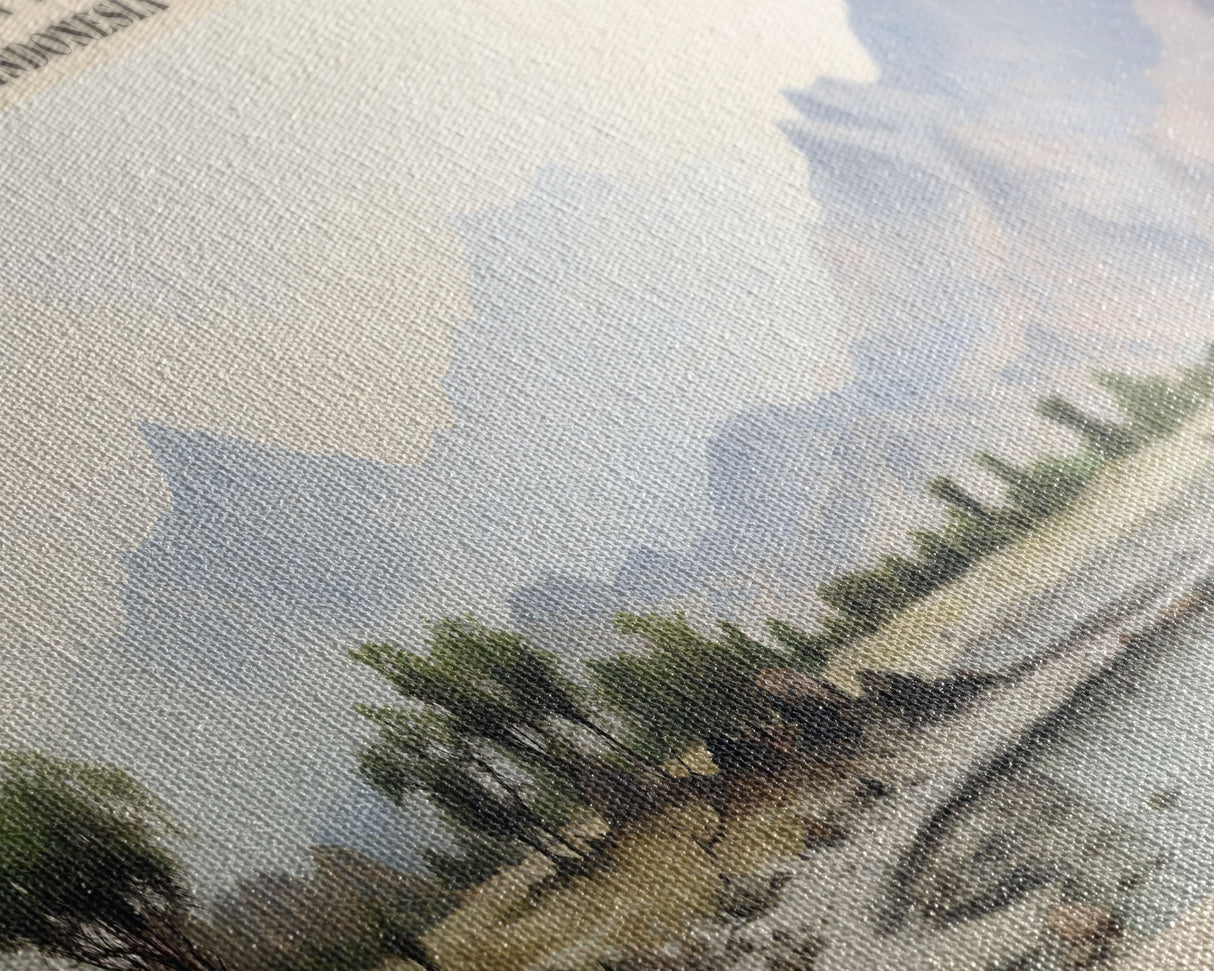 Komodo National Park Framed Canvas Print Travel Poster | Wall Art | Home Decor | Gift For Travel Lover | Wall Hanging | Original Art