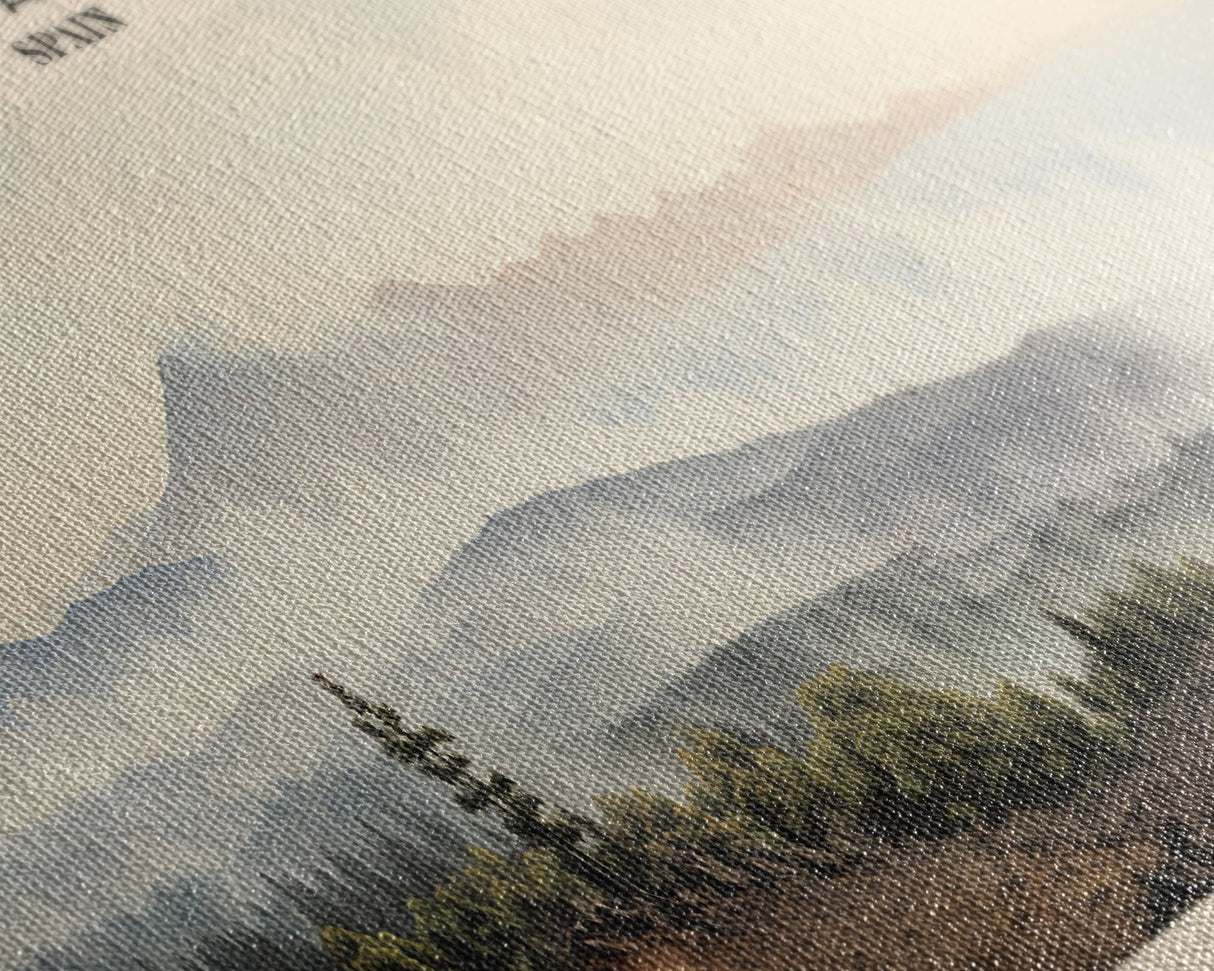 La Palma Travel Poster Print, Framed Canvas Print, COUNTRY Travel Art, Wood Framed Art, Wall Hanging, Home Decor