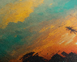 Cloudy sunset canvas print, sunset art, California Highway art, living room wall art, guest room wall art