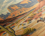 Cowboy in Southwestern Desert Landscape - Framed Canvas Print, Western Wall Art, Desert Scene Art, Cactus Decor for Living Room