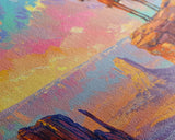 Cowboy Overlooking Monument Valley, Farmhouse Style Framed Canvas Print for Bedroom Wall Art, Rustic Home Decor, Scenic Western Landscape