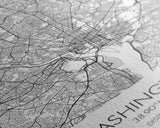 Washington DC Street Map, District Of Columbia Map, City Map Print, Minimalist Art, Wall Art, Canvas Print, Best Friend Gifts, Travel Art