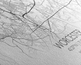 Worcester City Map, Massachusetts Art, Map Print, Modern Wall Art, Wall Art, Canvas Art, Dining Room Décor, Boho Wall Art, Prints Wall Art