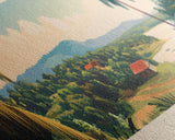 Capiata, Paraguay Panoramic Travel Poster Canvas Print, Capiata, Paraguay Painting, Paraguay Art, Capiata Travel Art, Living Room Painting