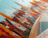 Chelmsford, England Travel Poster Panoramic Canvas Print, Chelmsford, England Painting, England Art, Chelmsford Travel Art, Guest Room Painting