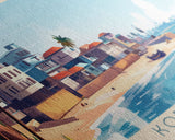 Korhogo, Ivory Coast Panoramic Travel Poster Canvas Print, Korhogo, Ivory Coast Painting, Ivory Coast Art, Korhogo Travel Art, Living Room Painting