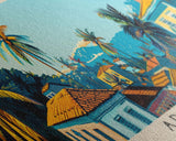 Aracaju, Brazil Panoramic Canvas Print, Aracaju, Brazil Painting, Brazil Art, Aracaju Travel Poster, Travel Art, Living Room Painting