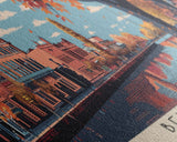 Bendigo, Australia Panoramic Canvas Print, Bendigo, Australia Painting, Australia Art, Bendigo Travel Poster, Travel Art, Guest Room Painting