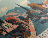 Botshabelo, South Africa Panoramic Canvas Print, Botshabelo, South Africa Painting, South Africa Art, Botshabelo Travel Poster, Travel Art, Guest Room Painting