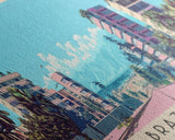 Brazzaville, Republic of the Congo Panoramic Canvas Print, Brazzaville, Republic of the Congo Painting, Republic of the Congo Art, Brazzaville Travel Poster, Travel Art, Guest Room Painting