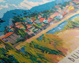 Bujumbura, Burundi Panoramic Canvas Print, Bujumbura, Burundi Painting, Burundi Art, Bujumbura Travel Poster, Travel Art, Vacation Gift