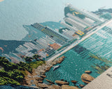 Busan, South Korea Panoramic Canvas Print, Busan, South Korea Painting, South Korea Art, Busan Travel Poster, Travel Art, Guest Room Painting