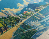 Cairns, Australia Panoramic Canvas Print, Cairns, Australia Painting, Australia Art, Cairns Travel Poster, Travel Art, Living Room Painting