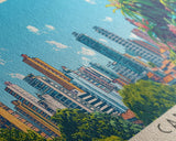 Campinas, Brazil Panoramic Canvas Print, Campinas, Brazil Painting, Brazil Art, Campinas Travel Poster, Travel Art, Housewarming Gift