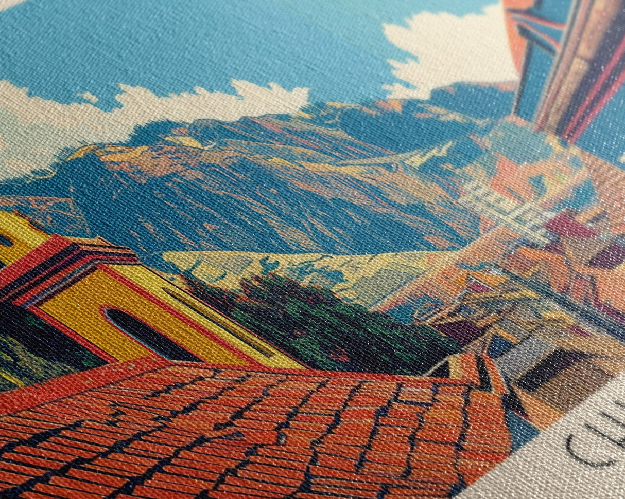 Chiclayo, Peru Panoramic Canvas Print, Chiclayo, Peru Painting, Peru Art, Chiclayo Travel Poster, Travel Art, Guest Room Painting