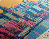 Chicoutimi, Canada Panoramic Canvas Print, Chicoutimi, Canada Painting, Canada Art, Chicoutimi Travel Poster, Travel Art, Guest Room Painting