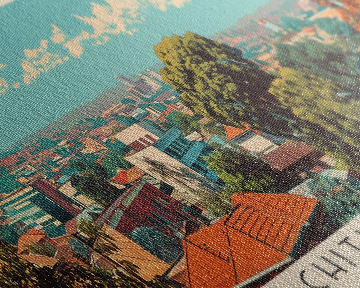 Chitungwiza, Zimbabwe Panoramic Canvas Print, Chitungwiza, Zimbabwe Painting, Zimbabwe Art, Chitungwiza Travel Poster, Travel Art, Vacation Gift