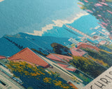 Christchurch, New Zealand Panoramic Canvas Print, Christchurch, New Zealand Painting, New Zealand Art, Christchurch Travel Poster, Travel Art, Housewarming Gift