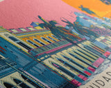 Ciudad del Este, Paraguay Panoramic Canvas Print, Ciudad del Este, Paraguay Painting, Paraguay Art, Ciudad del Este Travel Poster, Travel Art, Guest Room Painting