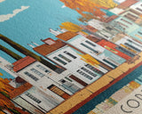 Corrientes, Argentina Panoramic Canvas Print, Corrientes, Argentina Painting, Argentina Art, Corrientes Travel Poster, Travel Art, Vacation Gift