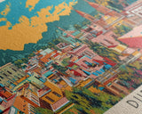 Durango, Mexico Panoramic Canvas Print, Durango, Mexico Painting, Mexico Art, Durango Travel Poster, Travel Art, Guest Room Painting