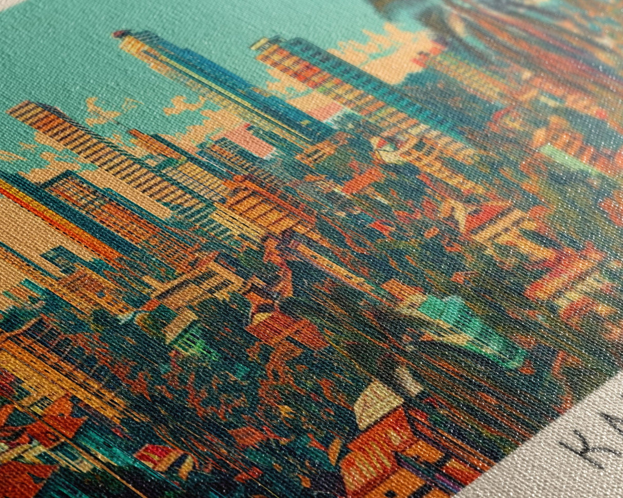 Kampala, Uganda Panoramic Canvas Print, Kampala, Uganda Painting, Uganda Art, Kampala Travel Poster, Travel Art, Living Room Painting