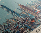 Kaohsiung, Taiwan Panoramic Canvas Print, Kaohsiung, Taiwan Painting, Taiwan Art, Kaohsiung Travel Poster, Travel Art, Vacation Gift