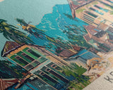 Kenema, Sierra Leone Panoramic Canvas Print, Kenema, Sierra Leone Painting, Sierra Leone Art, Kenema Travel Poster, Travel Art, Vacation Gift