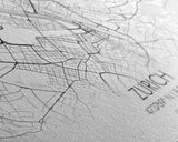 Zurich City Map, Switzerland Art, Map Print, Modern Wall Art, Wall Art, Canvas Art, Home Office Art, Newlywed Gift, Landscape Art Print