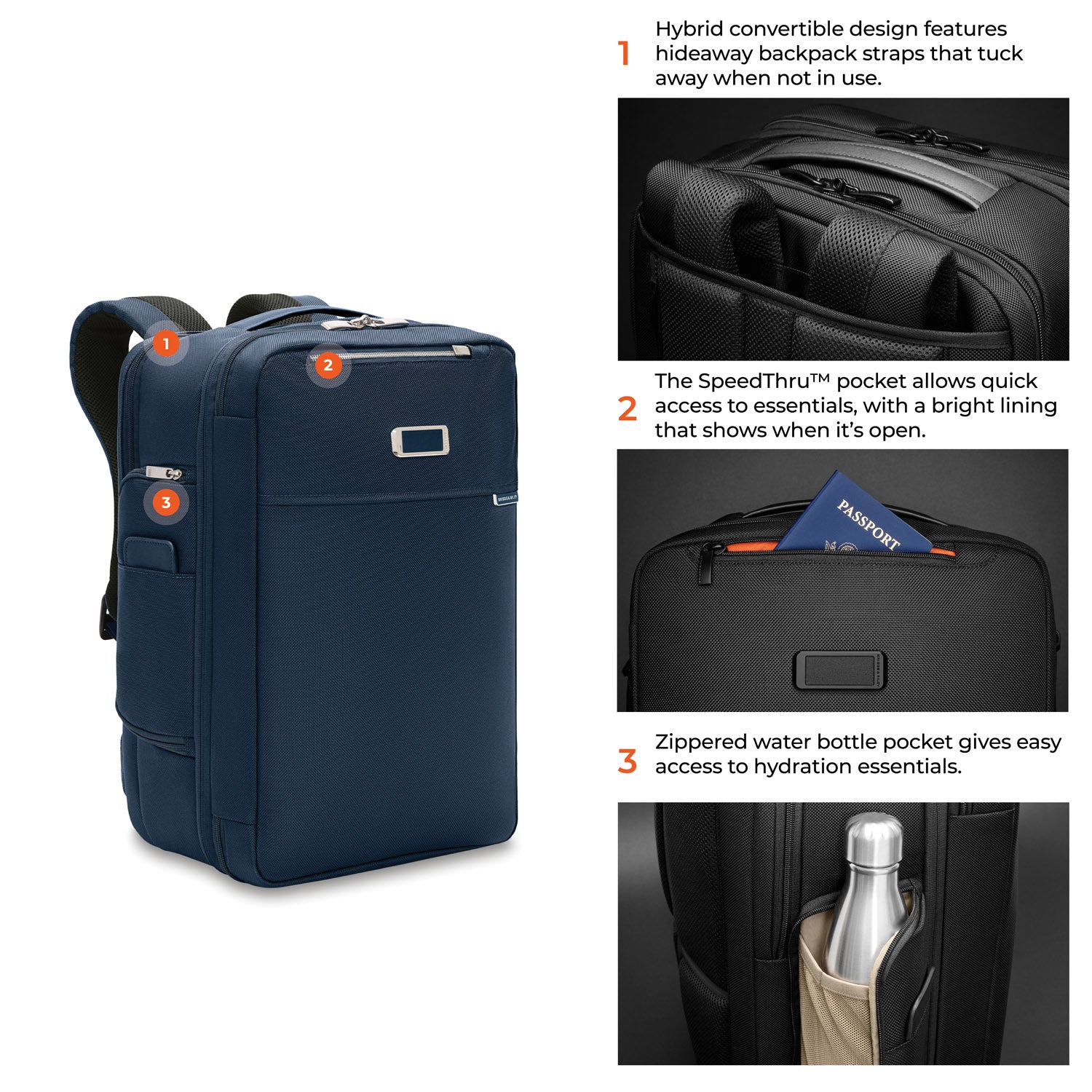 Baseline Medium Convertible Backpack (BL295X) | Traveling Bags
