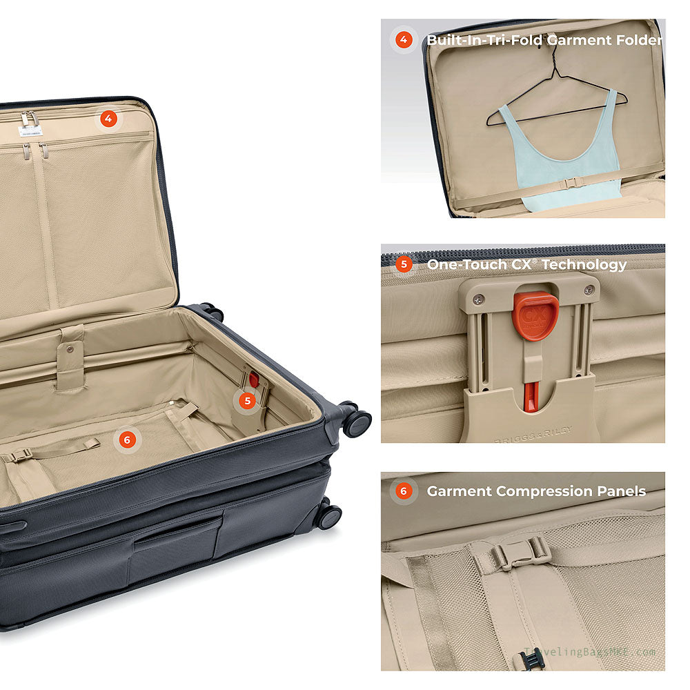Baseline Collection Expandable Spinner Luggage by Briggs & Riley BLU129CXSP