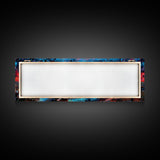 Jigsaw Abstract Paris France Panoramic Framed Canvas Print, Van Gogh Inspired Original Painting, Colorful Wall Art