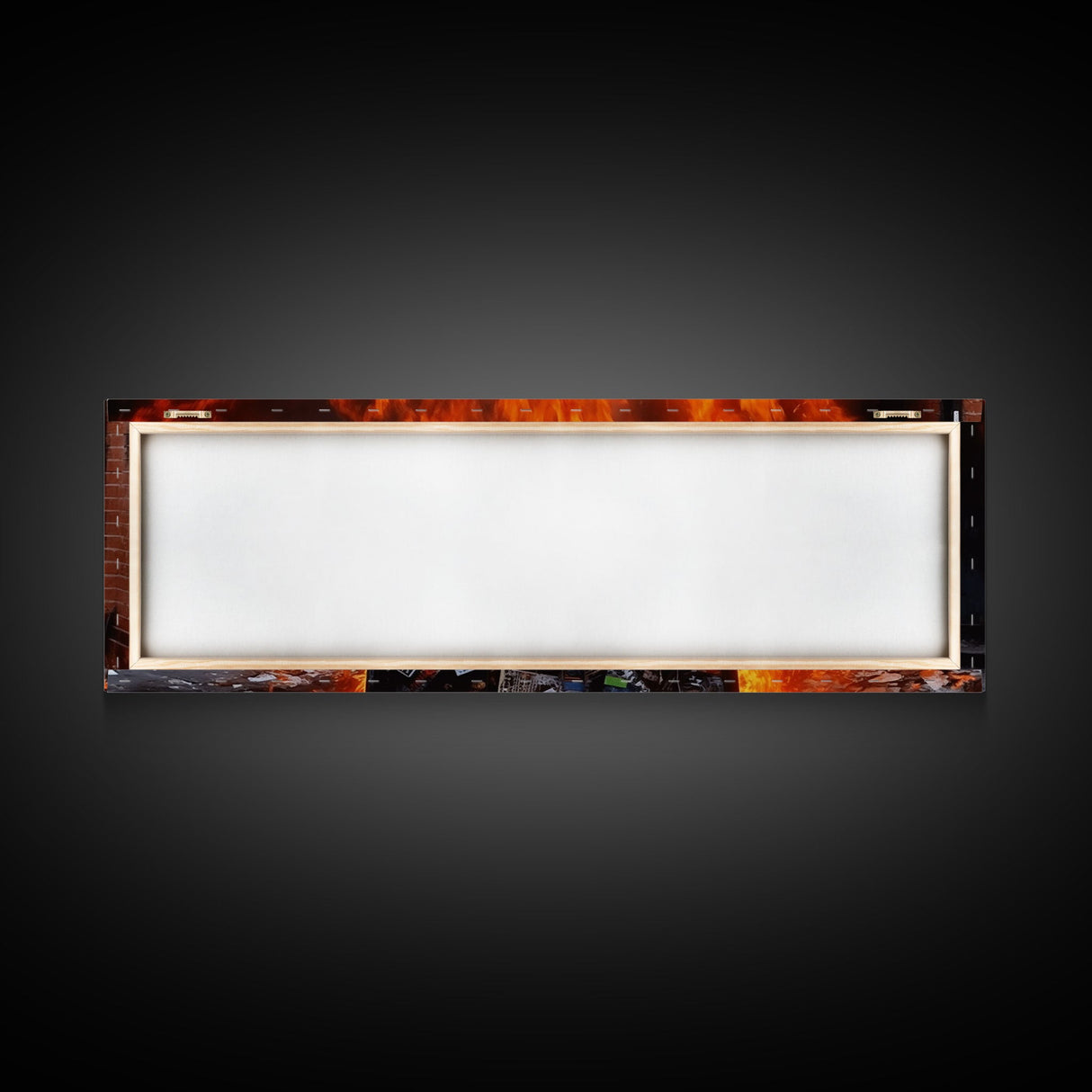 This Is Fine, It's Just A Dumpster Fire, Funny Wall Art, Framed Canvas Print