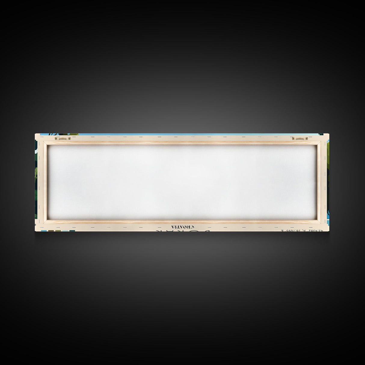 Borak, Croatia Panoramic Beach Print, Vacation Gift, Croatia Wall Art, Framed Canvas Print, Framed Beach Painting