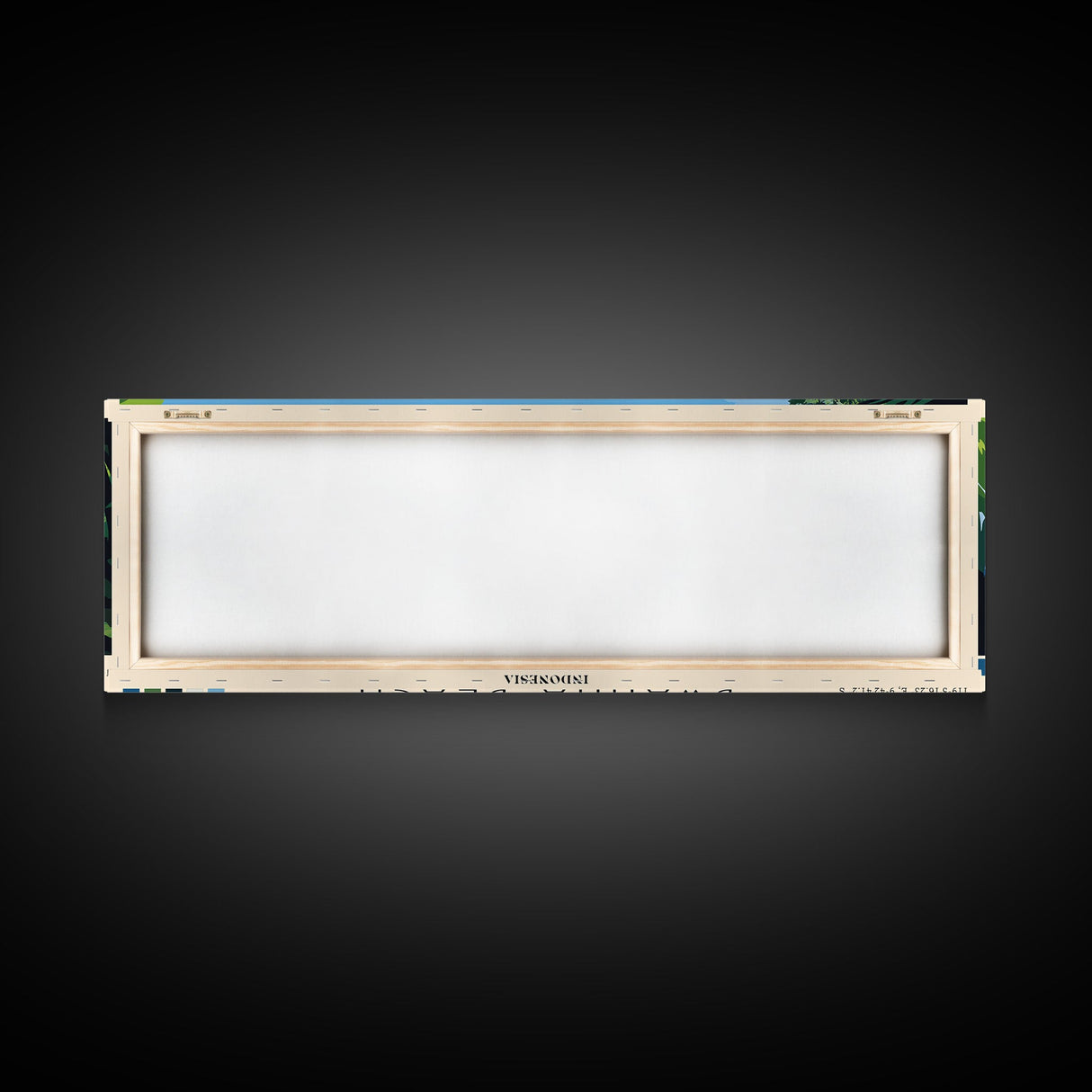 Bwanna Beach, Indonesia Panoramic Beach Print, Vacation Gift, Indonesia Wall Art, Framed Canvas Print, Framed Beach Painting