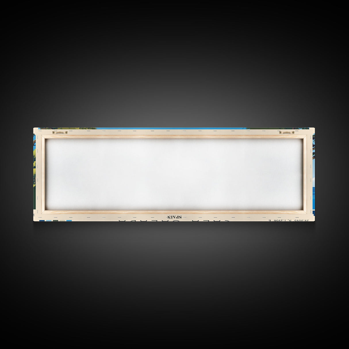 Cala Salada, Spain Panoramic Beach Print, Vacation Gift, Spain Wall Art, Beach Painting, Beach Decor, Beach Painting