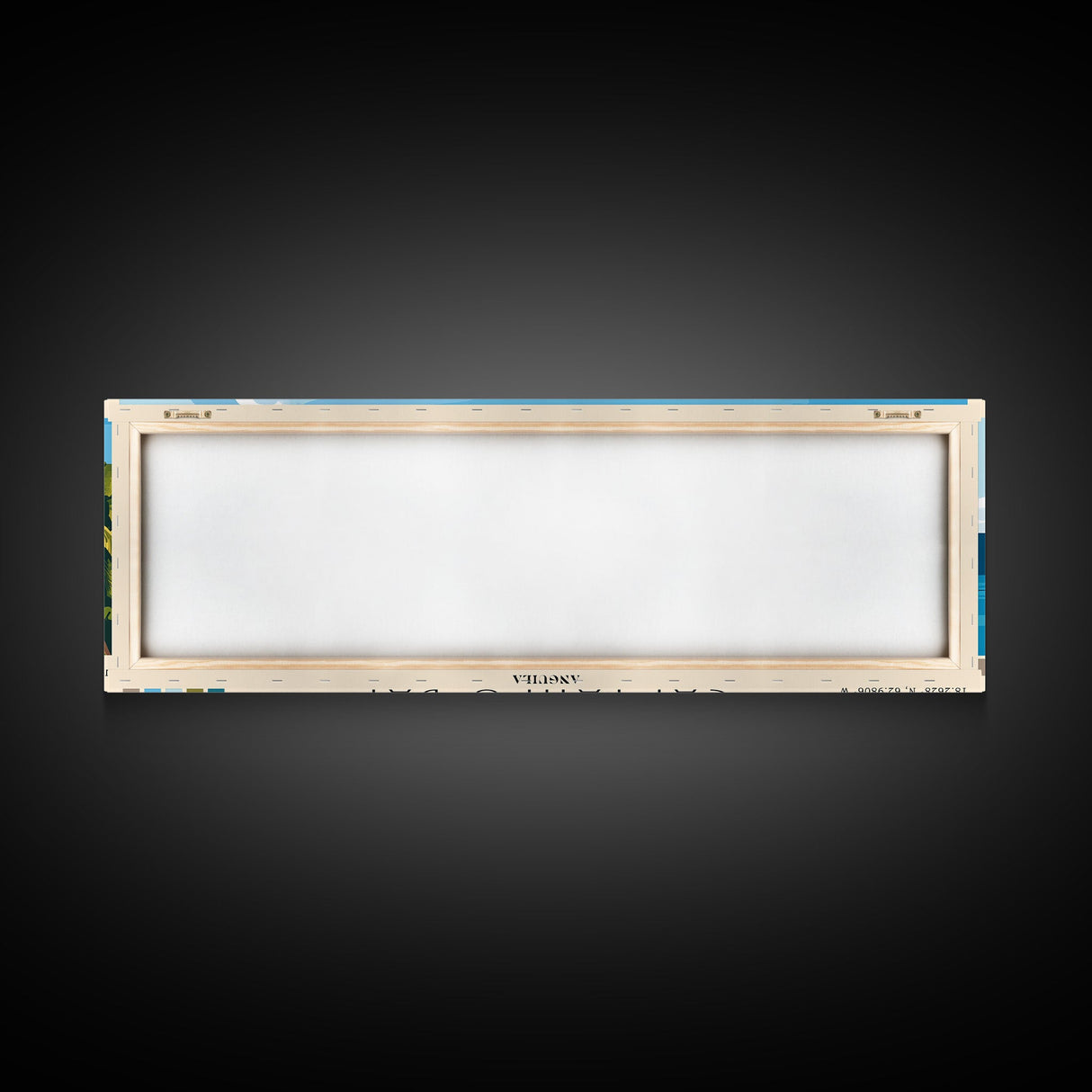 Captain's Bay, Anguila Panoramic Print, Vacation Gift, Anguila Wall Art, Beach Painting, Beach Decor, Beach Or Lakehouse Art