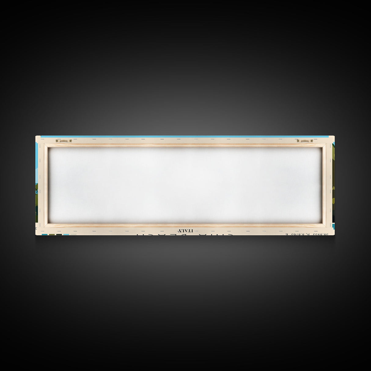 Chia Beach, Italy Panoramic Beach Print, Vacation Gift, Italy Wall Art, Framed Canvas Print, Framed Beach Painting