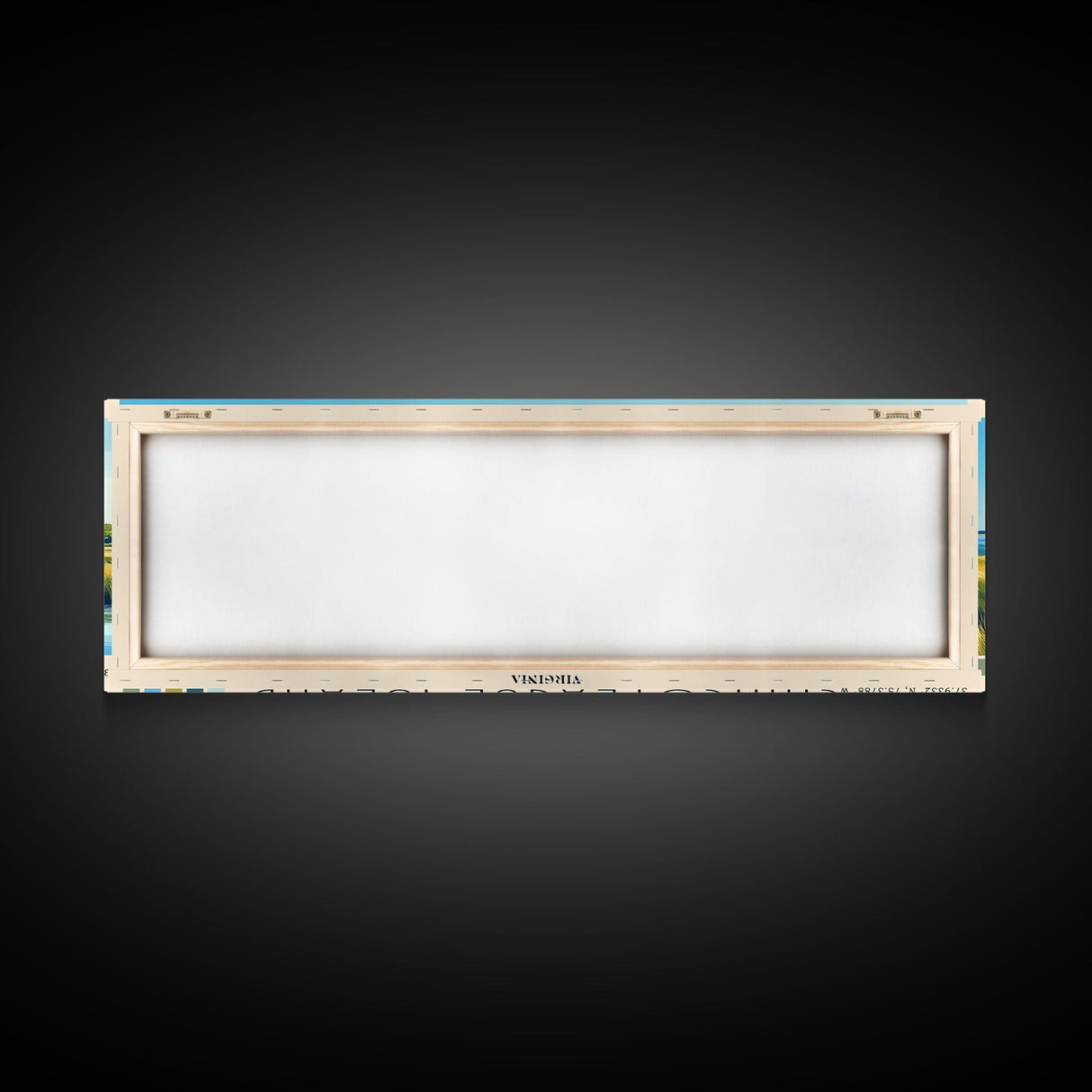 Chincoteague Island, Virginia Panoramic Beach Print, Vacation Gift, Virginia Wall Art, Framed Canvas Print, Framed Beach Painting