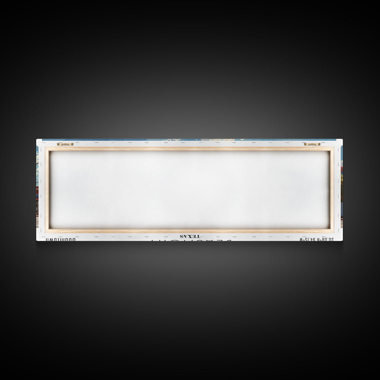 Beaumont Texas Panoramic Painting, Watercolor Framed Canvas Print, Scenic City Art, Travel Poster, Wall Hanging, Living Room Art, Gift Idea